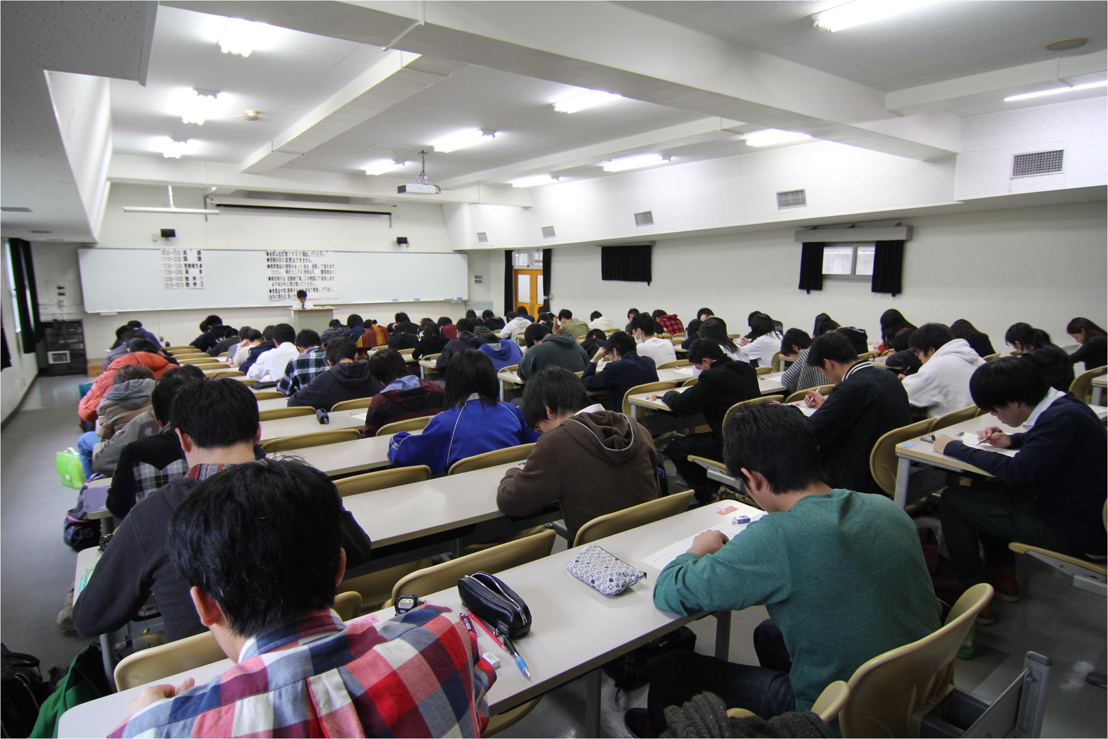Japanese students studying at a cram school