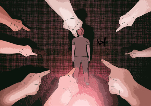 anime hikikomori man feeling social pressure